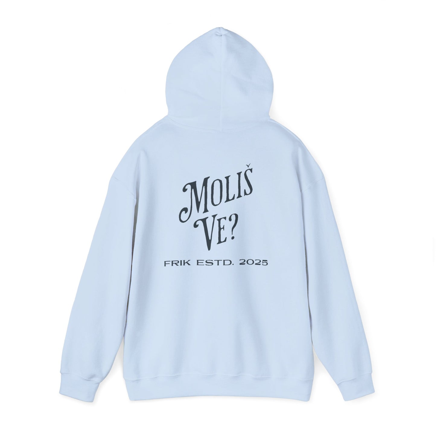 Moliš Ve? Hoodie (Unisex, Light Blue)